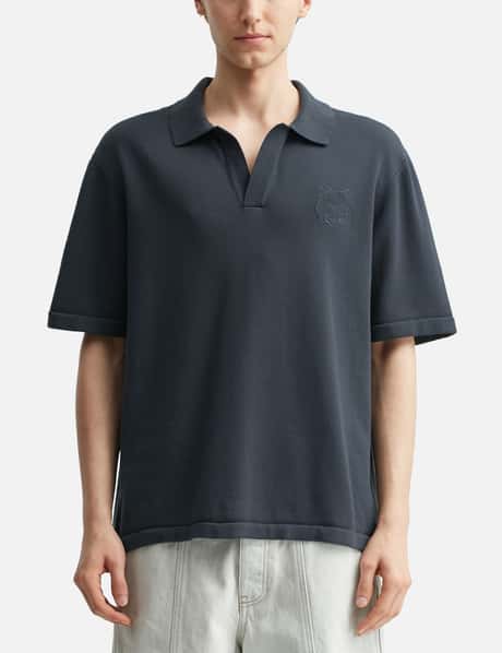 Bold Fox Head Embroidered Knitted Polo view 10