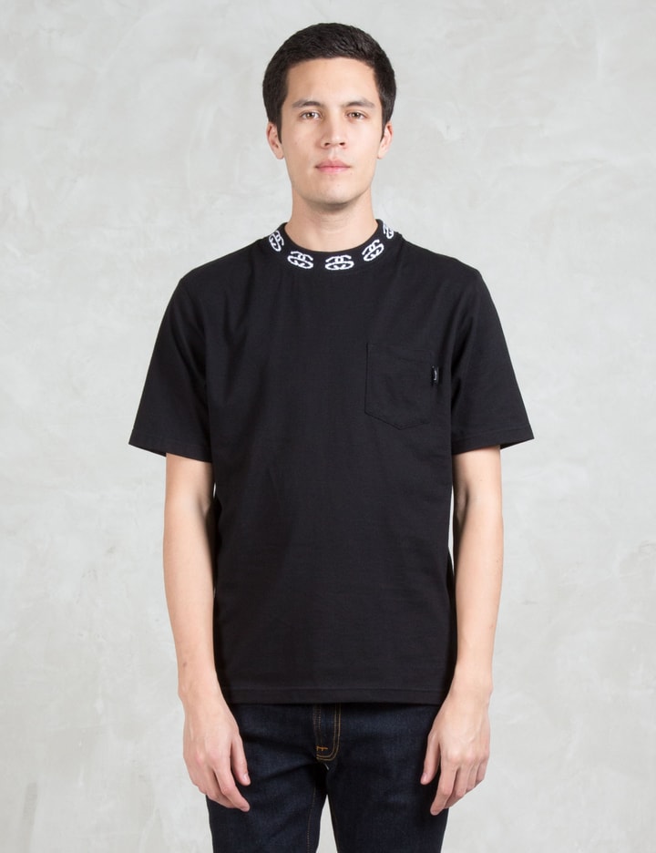 Jacquard Collar Crewneck S/S T-Shirt Placeholder Image