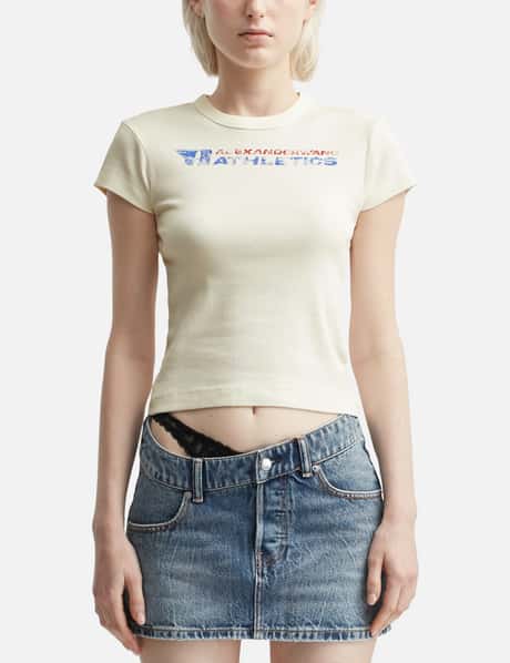 T By Alexander Wang Distressed Logo T-shirt