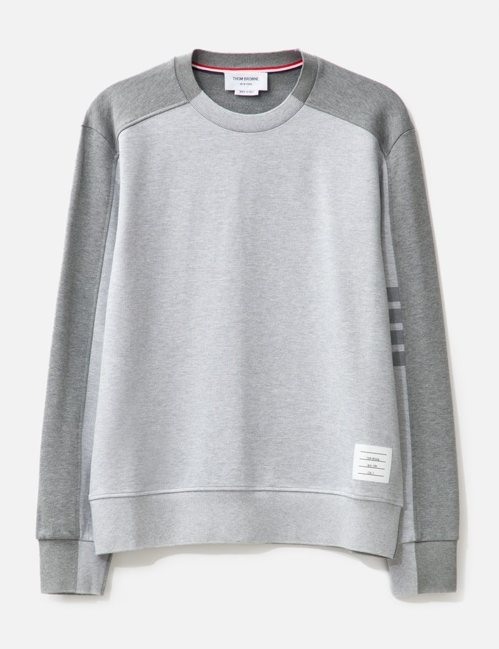 Thom Browne 4-bar Stripe Cotton Sweatshirt In Gray