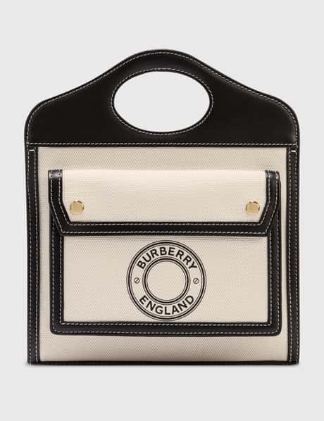 Burberry Mini Logo Canvas & Leather Pocket Bag