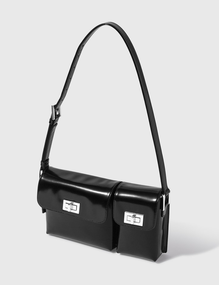 Billy Black Semi Patent Leather Bag Placeholder Image