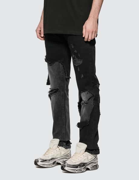 Raf Simons Slim Fit Destroyed Jeans HBX - Main Image