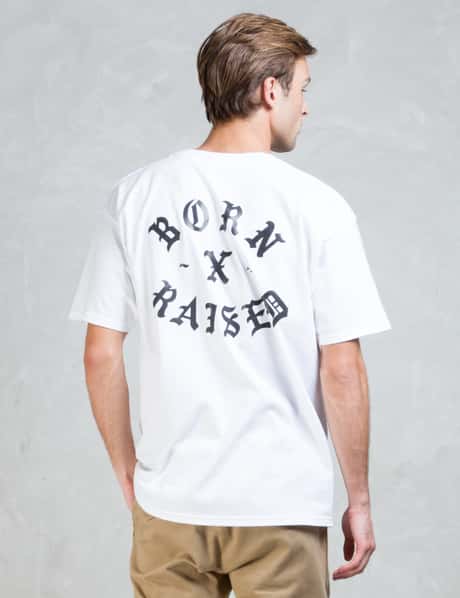 BORN X RAISED, White Men's T-shirt