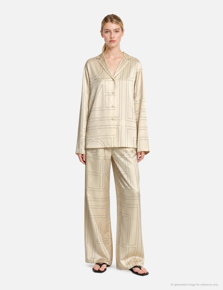 TOTEME Monogram Silk PJ Bottoms