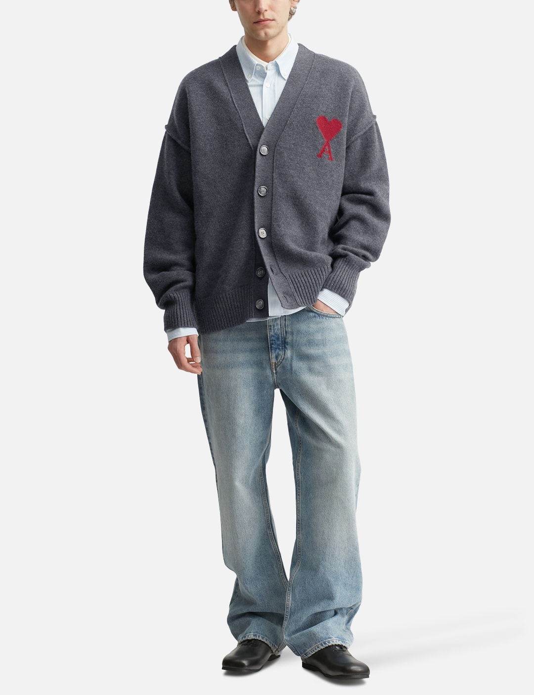 Cardigan With Contrasted Ami De Coeur view 20