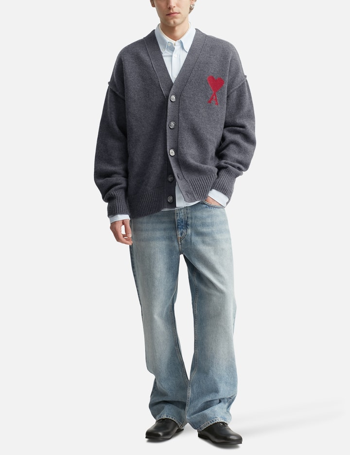 Ami Cardigan With Contrasted Ami De Coeur