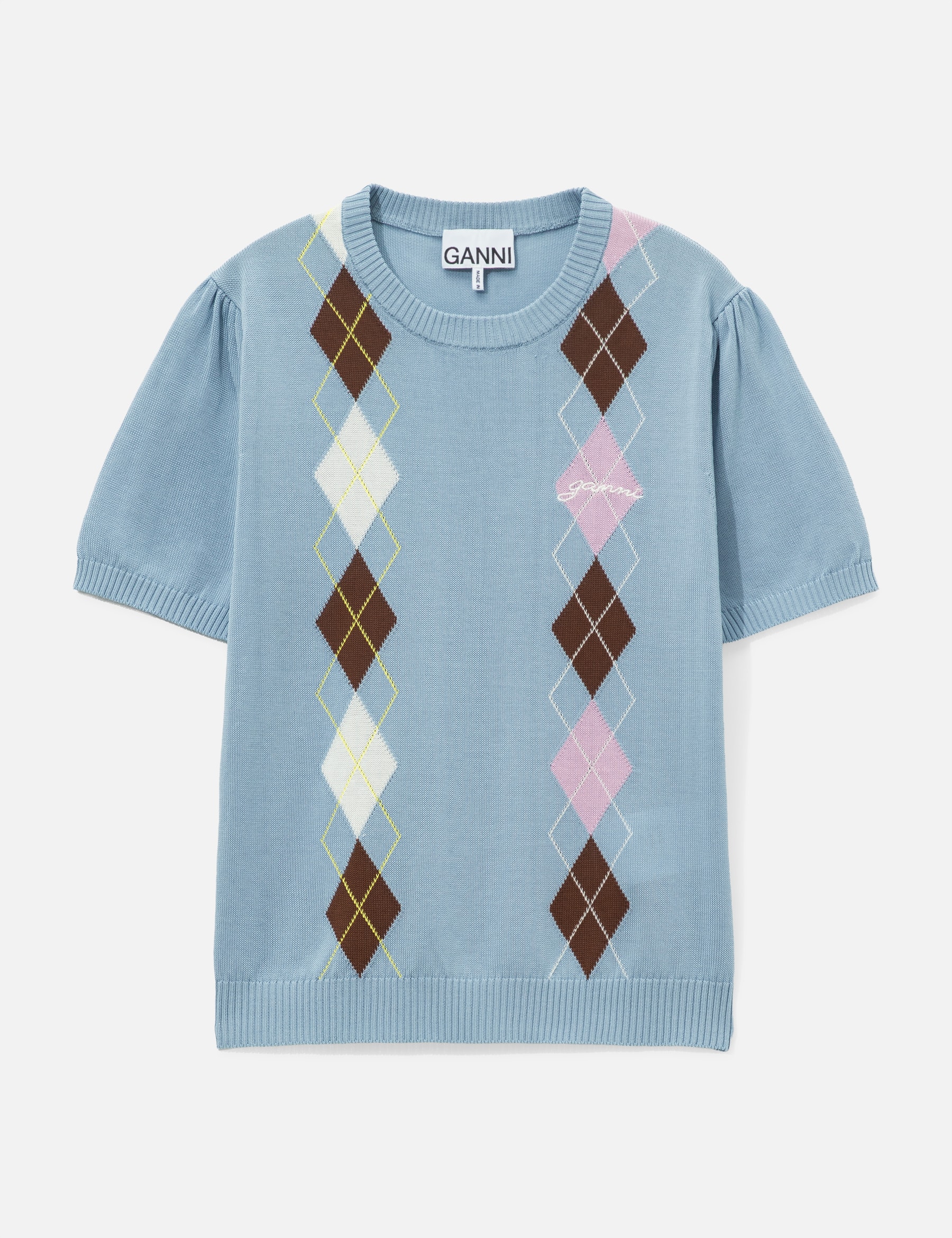 Light Cotton Argyle T-Shirt view 16