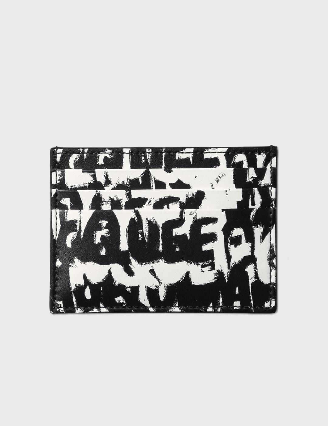 Men's Cash Card Holder With Split Graffiti in Black