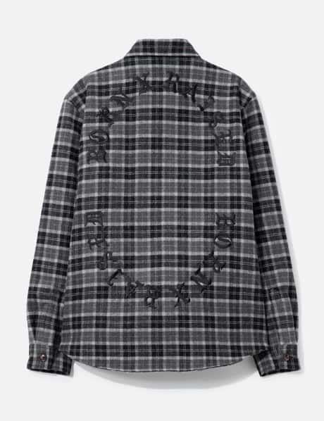 Oversized Embroidered Flannel Shirt Jacket view 8