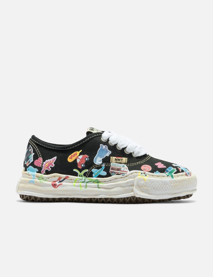 Miharayasuhiro Baker Og Sole Sticker Printed Canvas Low-top Sneakers