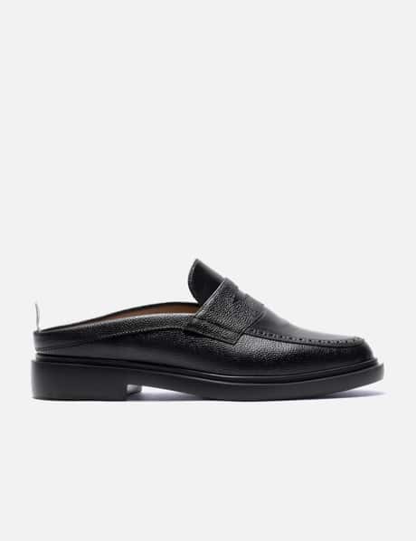 Thom Browne Pebbled Leather Penny Loafer Mules