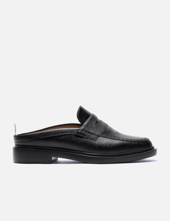 Pebbled Leather Penny Loafer Mules Placeholder Image