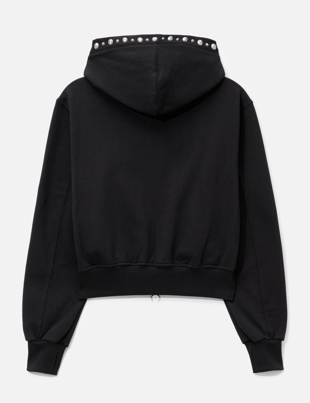 Studded Line Cropped Zip-Up Hoodie view 9