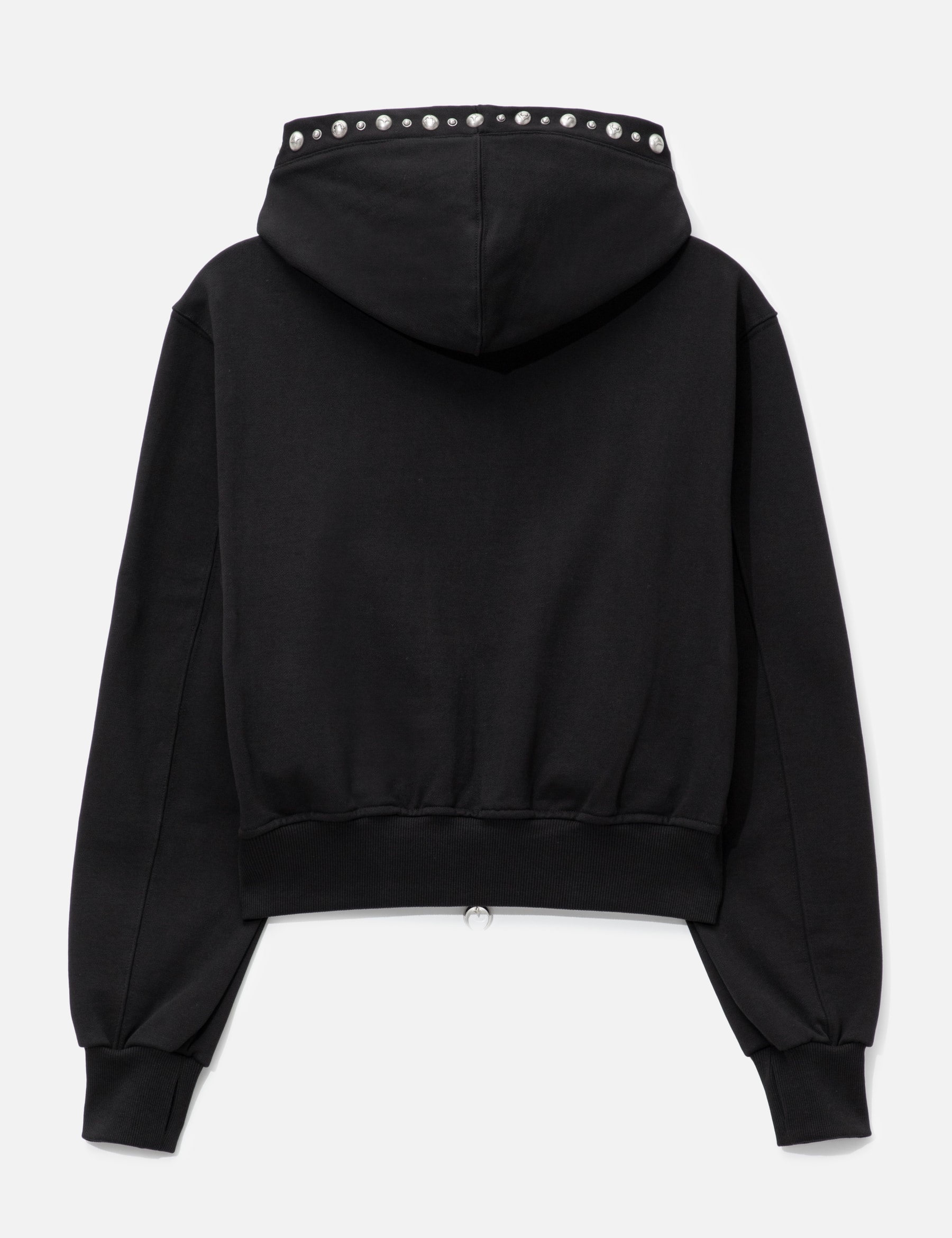 Studded Line Cropped Zip-Up Hoodie view 17