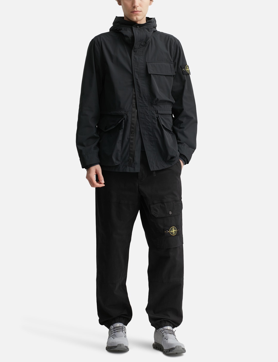 Organic Cotton Stretch Broken Twill 'OLD' Effect Cargo Trousers view 20