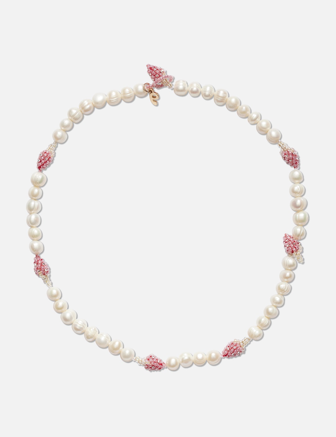Multi Pearl Pale Strawberry Necklace view 4