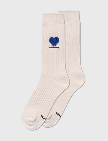 Ader Error Twin Heart Logo Socks