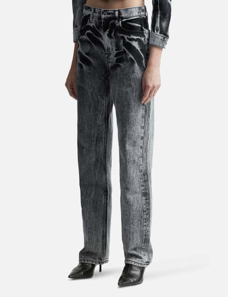 Blade Logo-Embroidered Ez Mid-Rise Wide-Leg Jeans view 7