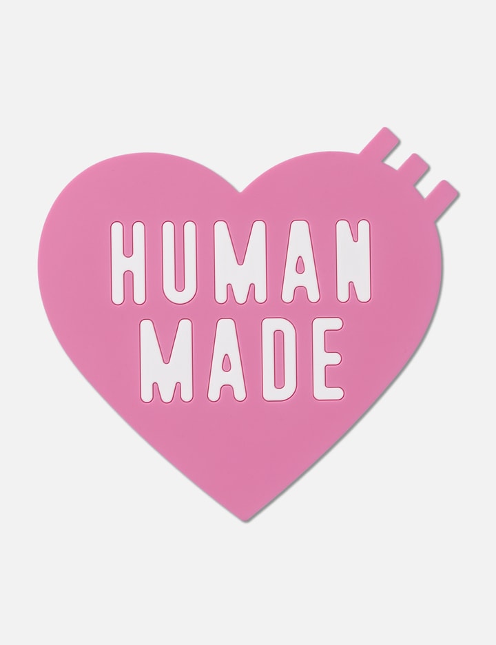 Human Made Heart Rubber Coaster In Pink
