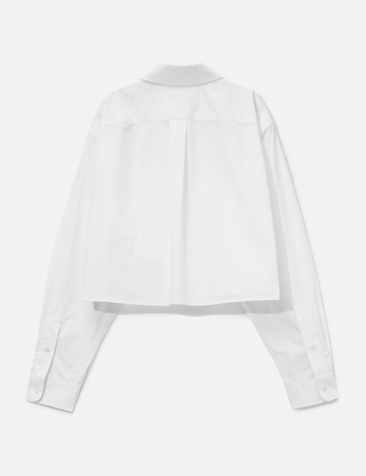 Embroidered Logo Cropped Shirt