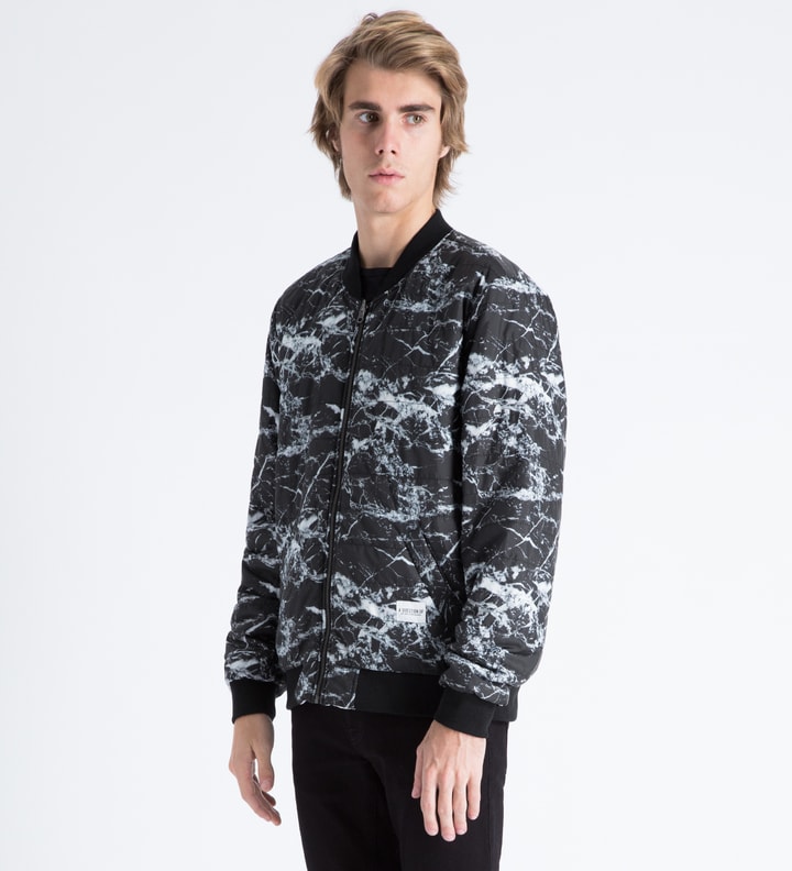 White/Black Marble Reversible Marbleous Bomber Jacket Placeholder Image
