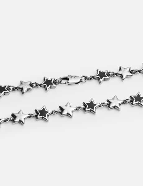 Black Enameled Stars Necklace view 6