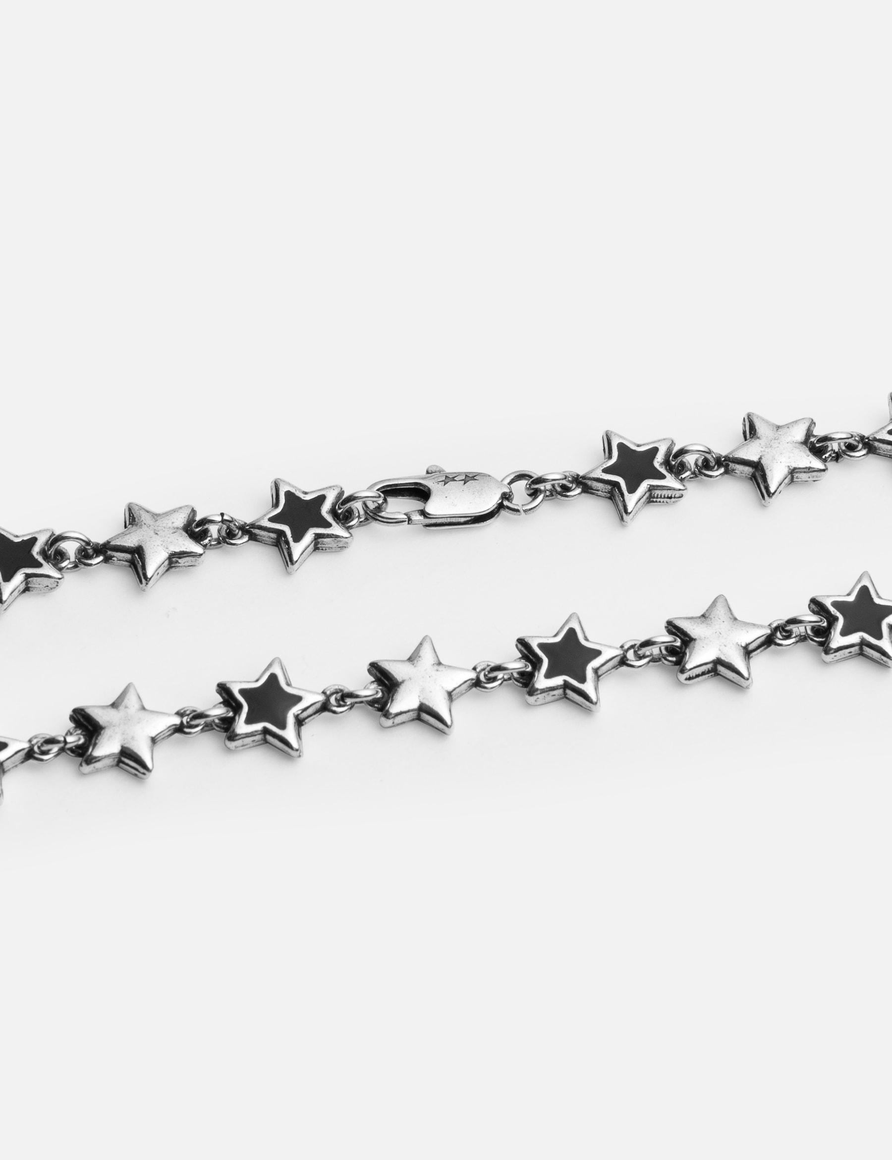 Black Enameled Stars Necklace view 11