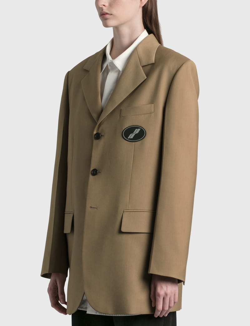 未使用 WE11DONE Straight Fit Suit Trousers With Metal Ring Mサイズ ブラック WD-PT3-21-264-M-BK ウェルダン ストレートフィット スラックス パンツ We11done suits \u0026 blazers for Men | SSENSE