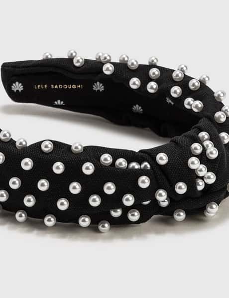 Lele Sadoughi - Woven Pearl Knotted Headband | HBX display picture 2