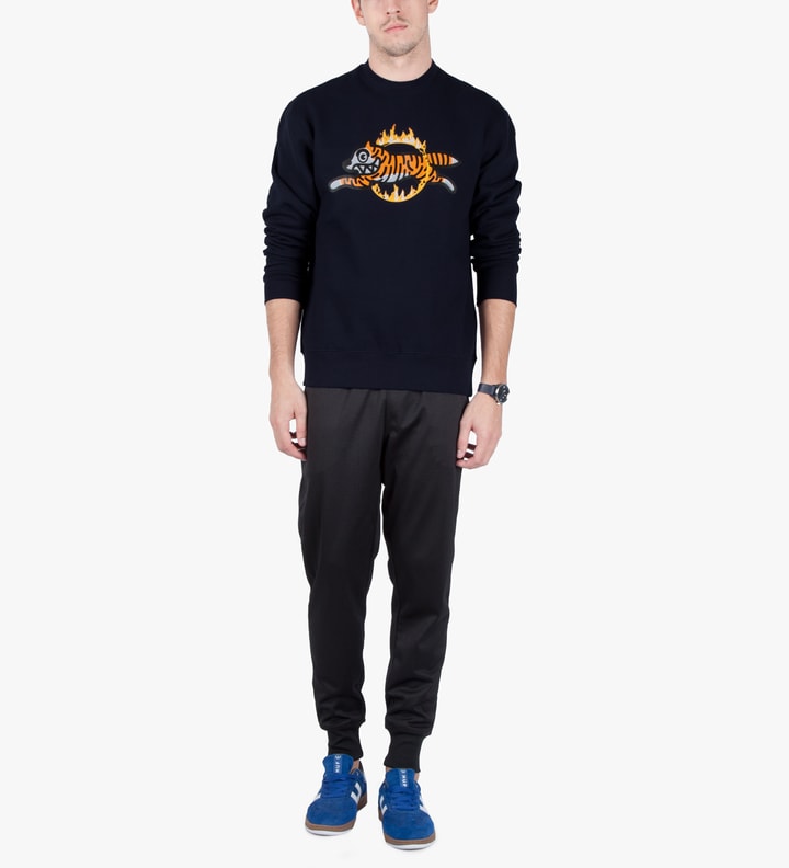 Peacoat L/S Tiger Dog Crewneck Sweater Placeholder Image