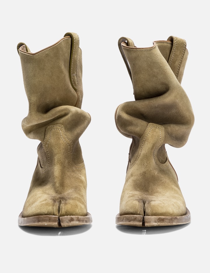 Shop Maison Margiela Tabi Western Boots In Brown