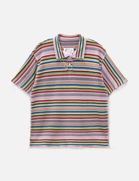 Maison Margiela Stripe Knit Polo Shirt