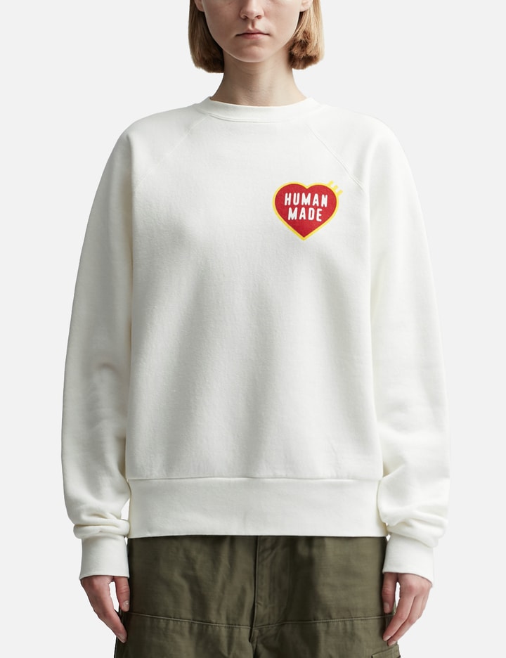 Human Made Heart Logo Sweatshirt In White