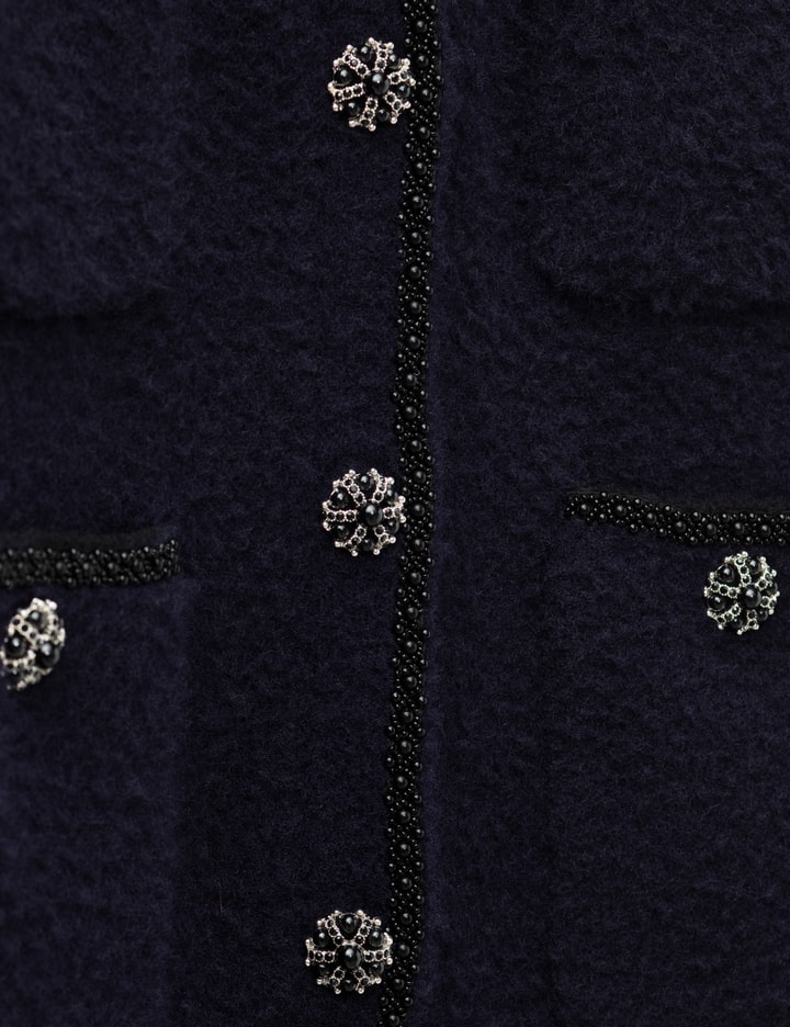 Self-Portrait Four-Pocket Long Cardigan