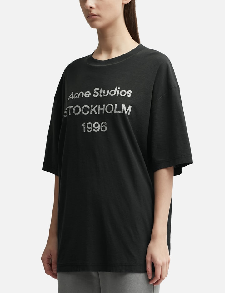 Shop Acne Studios Faded Logo T-shirt In Black