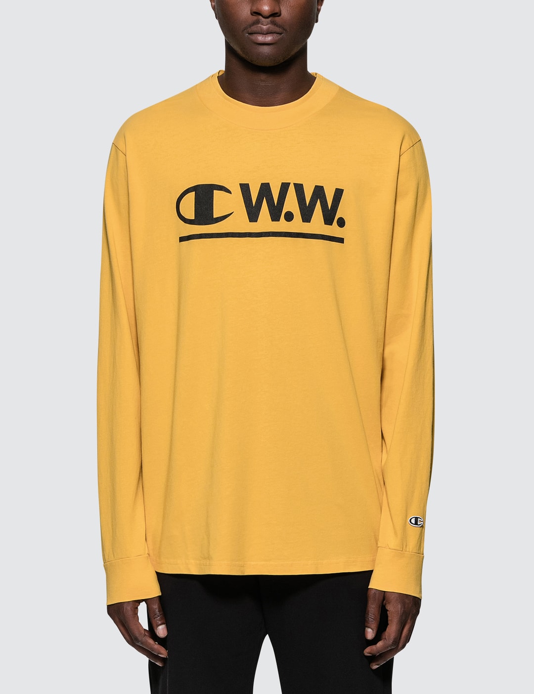 Metode Overlegenhed Byttehandel Champion Reverse Weave - Wood Wood x Champion Logo L/S T-Shirt | HBX -  Globally Curated Fashion and Lifestyle by Hypebeast