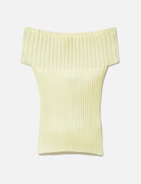 Off Shoulder Rib Top view 6