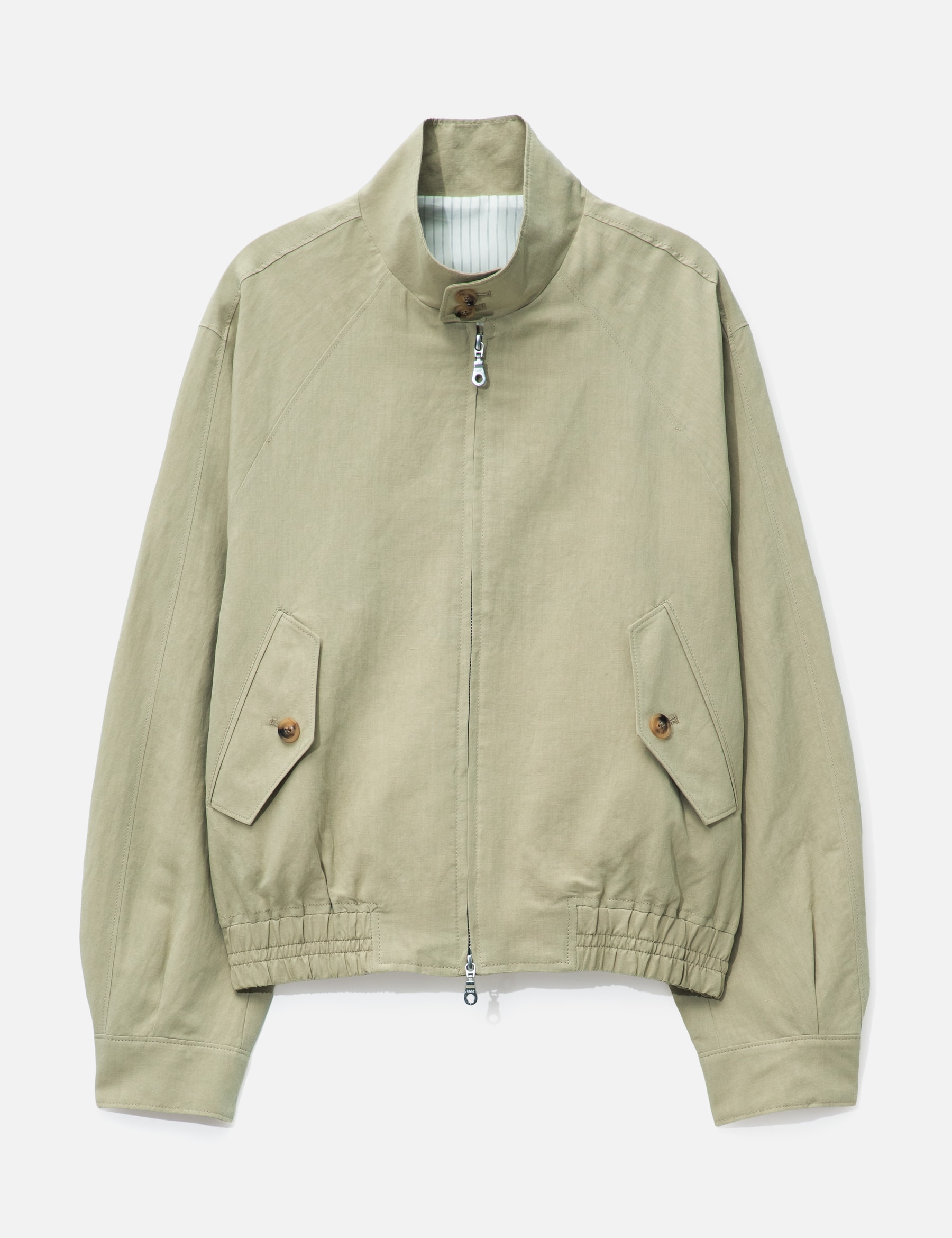 Linen Blend Harrington Jacket view 16