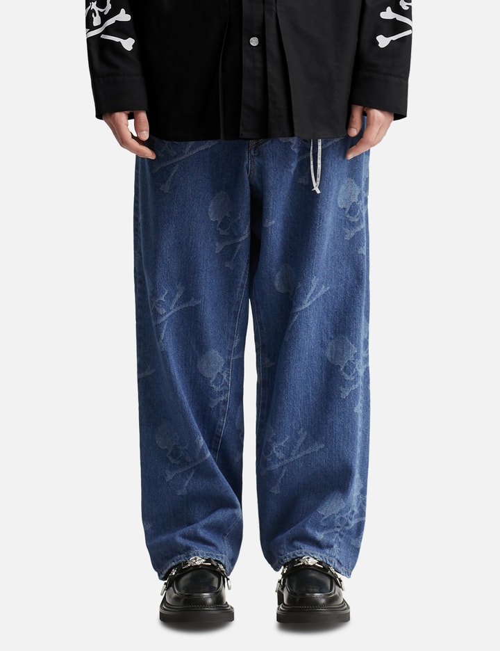 Monogram Wide Denim Pants Placeholder Image