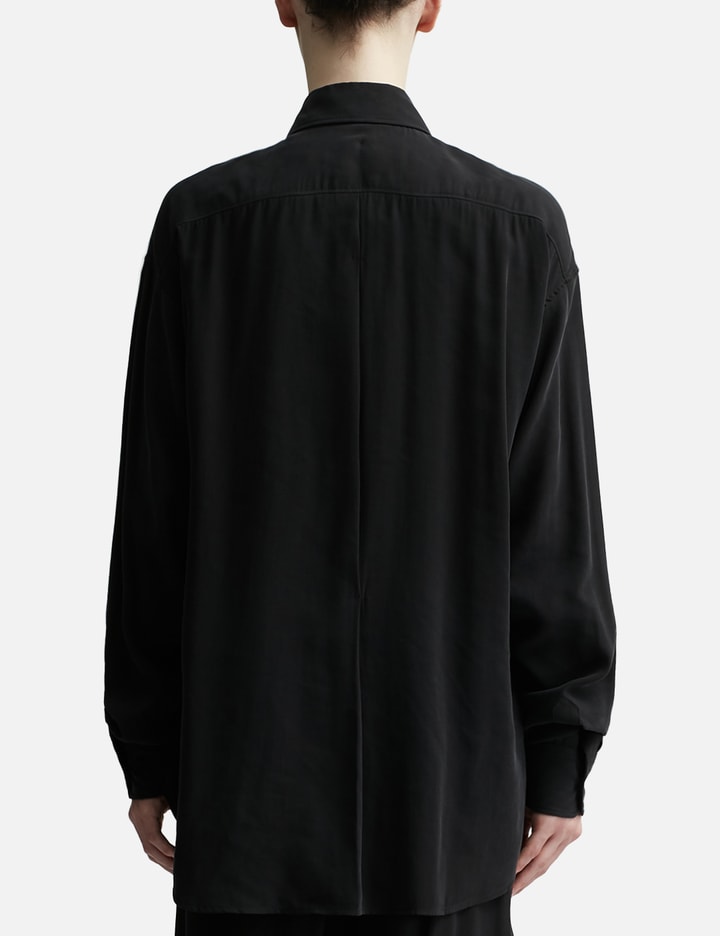 Shop Lgn Louis Gabriel Nouchi Long Shirt With Asymmetrical Opening In Black