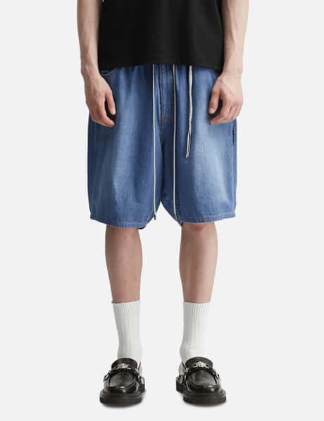 Wide Easy Denim Shorts view 10