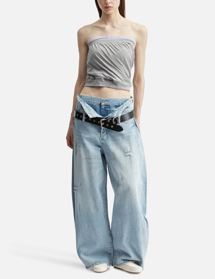 LCDC Draped Lace Tube Top
