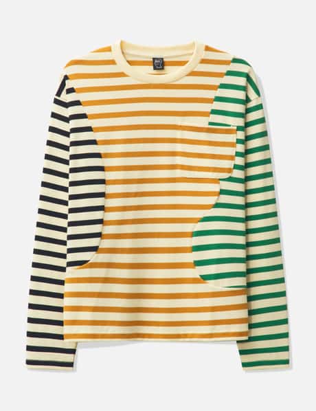 Brain Dead Organic Paneled Stripe Long Sleeve