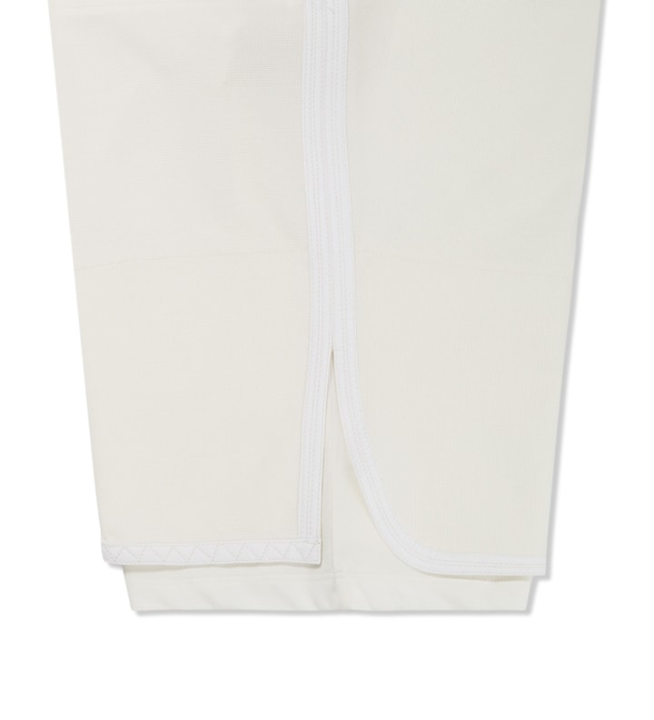 White Judo Shorts with Combo Jersey Panel Placeholder Image