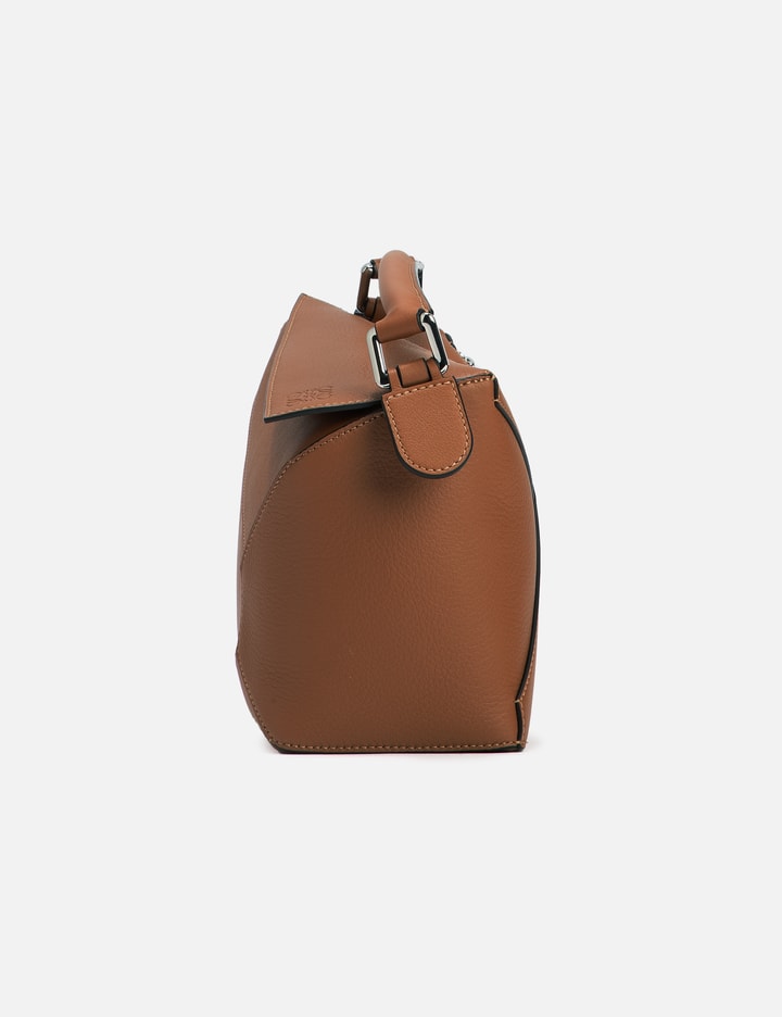 Loewe Puzzle Edge Small Shoulder Bag In Calfskin Leather In Brown