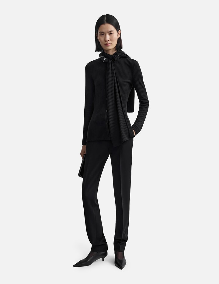 TOTEME Ribbed Bow Blouse
