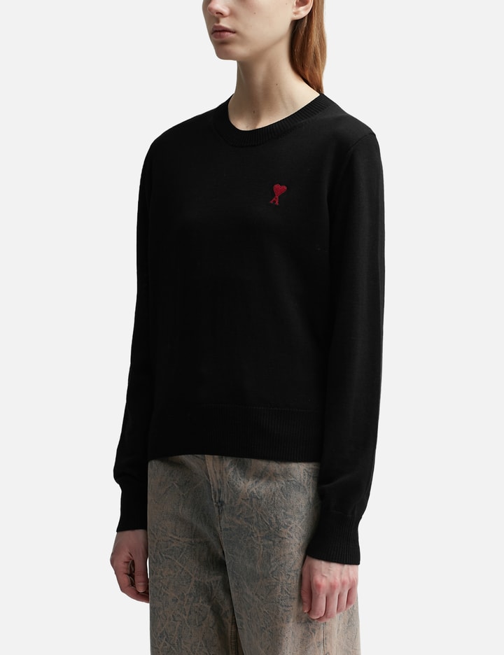 Shop Ami Alexandre Mattiussi Red Ami De Coeur Sweater In Black