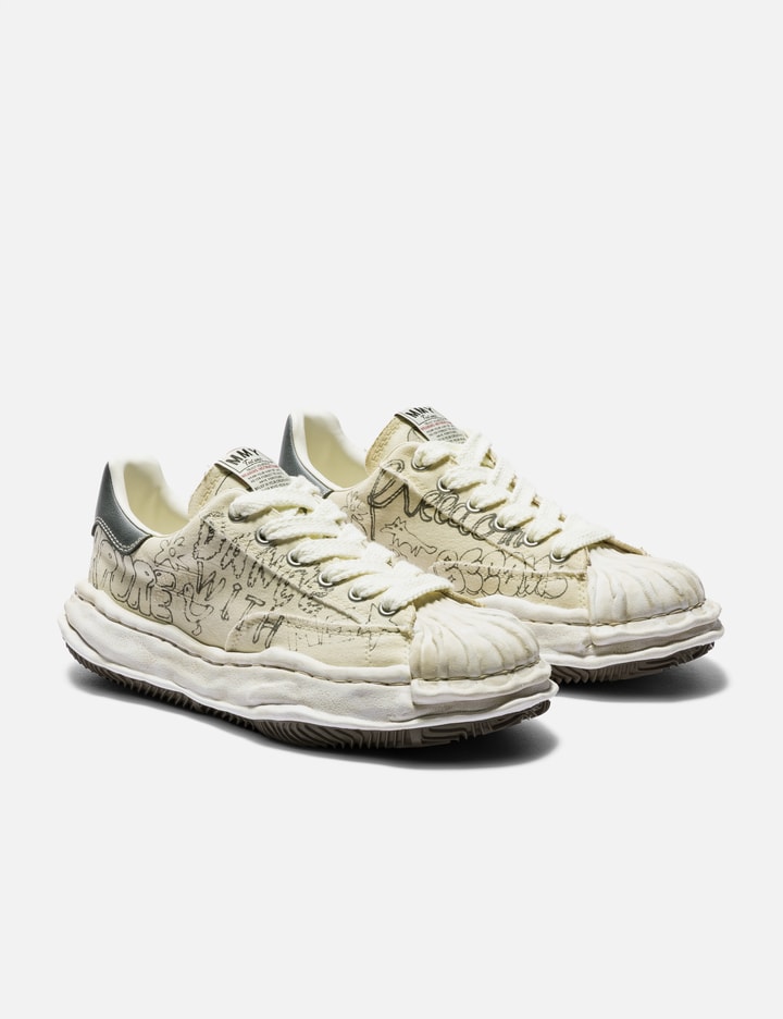 "BLAKEY" OG Sole Graffiti Printed Canvas Low Top Sneaker Placeholder Image