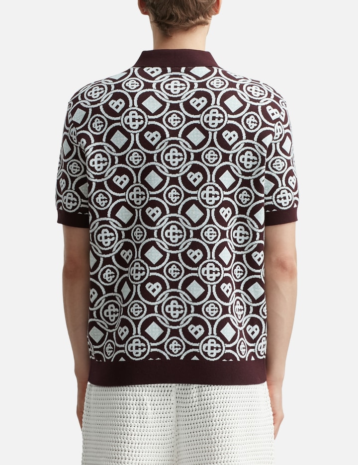 Monogram Cotton Knit Polo Shirt Placeholder Image